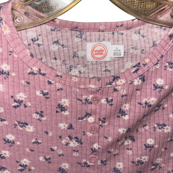 Wonder Nation Pink Floral Kids / GIRLS Top - Picture 2 of 3